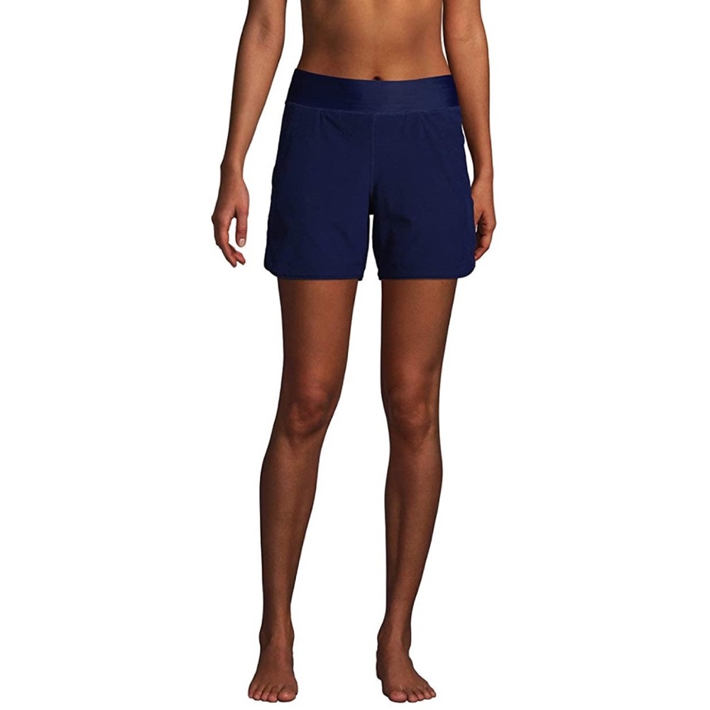 Lands' End Quick Dry Elastic Waist Board Shorts